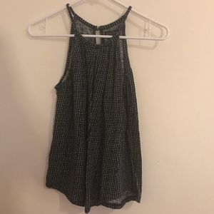 Lucky brand black and white tank - keyhole back